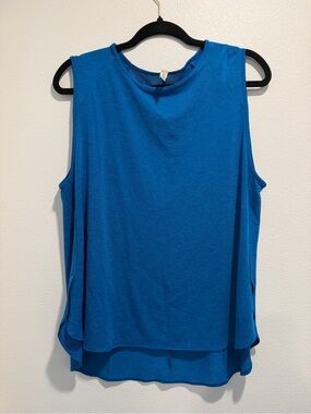 Lucy Women's Bright Blue Sleeveless Layered Muscle Tee